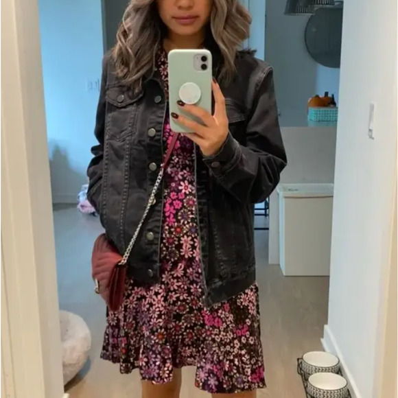 Kate Spade Floral Fit Flare Mini Dress Size 4 Smocked Silk Designer Cottage $428 - Picture 9 of 11